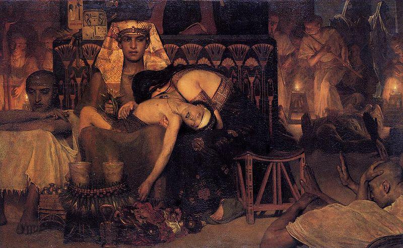 Sir Lawrence Alma-Tadema,OM.RA,RWS Death of the Pharaoh's firstborn son china oil painting image